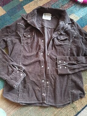 Adiktd Kids Brown Corduroy-Style Jean Jacket